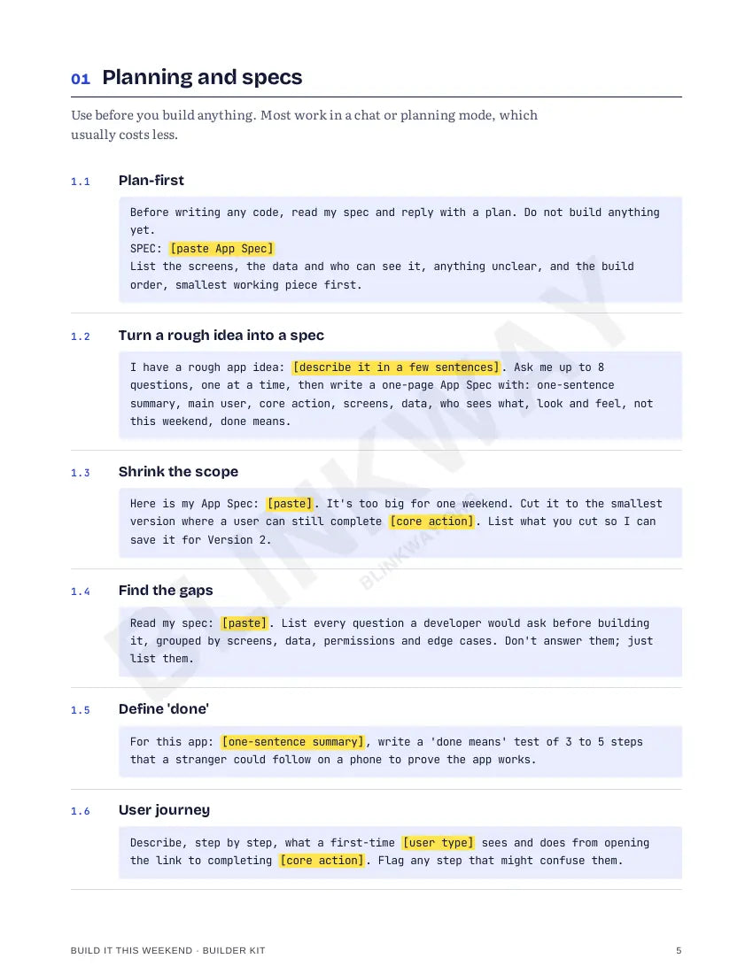 Build It This Weekend: Vibe Coding Guide for Non-Coders (PDF)